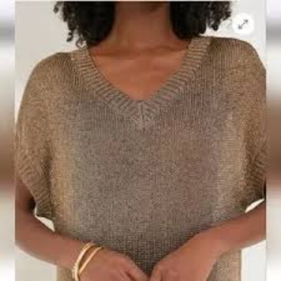 Arden B Metallic Knit Tunic Sweater – Size M - Picture 1 of 6